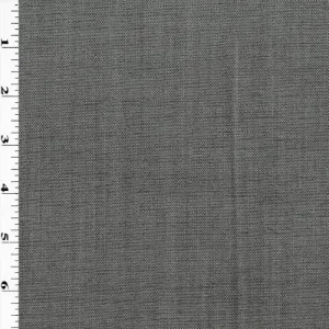 1 1/4 YD PC-Faded Black/White Wool Blend Chambray Fabric