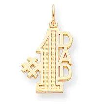 #1 DAD Charm in 10k Yellow Gold