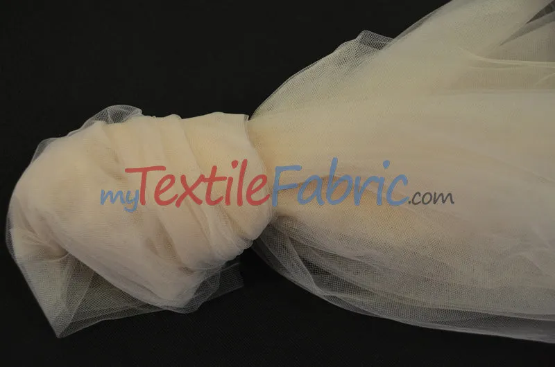 108" Wide Bridal Tulle | Nylon Tulle Illusion Fabric | Soft Bridal Veil & Decor | 3x3 Sample Swatch