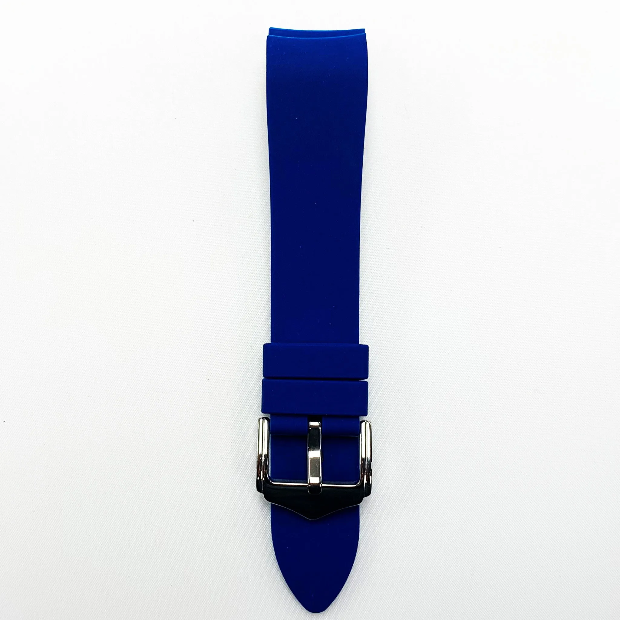 20 MM Special Curve Blue Color Silicone Quick Release Regular Size Watch Strap Steel HR