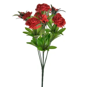 35 cm Red Carnation Bush