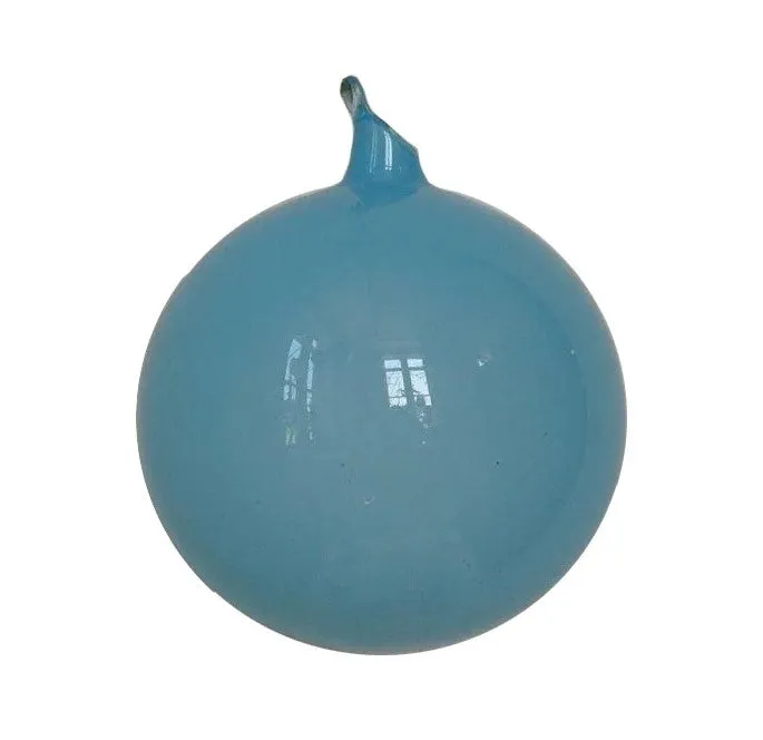 3" Aqua Bubblegum Glass Ornament Box Of 6