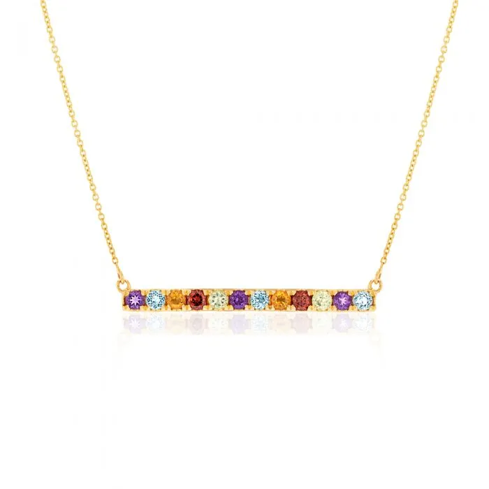 9ct Multistone Necklace