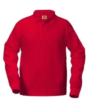 A  Jersey Polo Red Long Sleeve