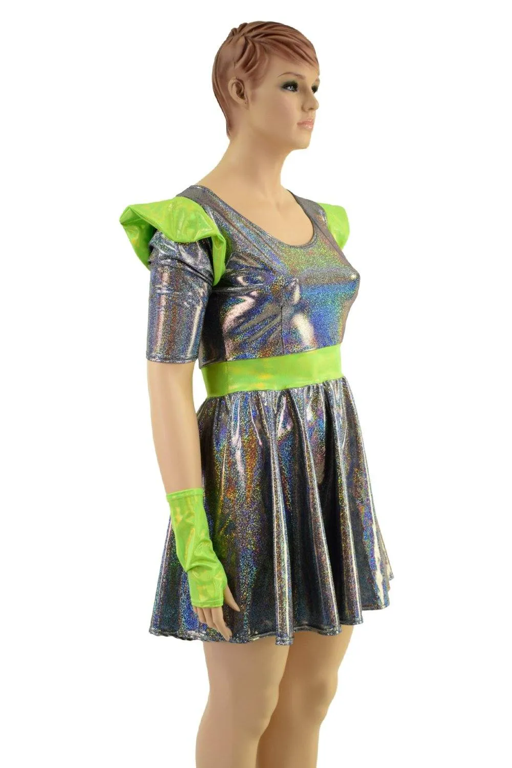 Alien Babe Dress and Fingerless Gloves Set