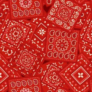 America the Beautiful Bandana in Red by Jane Alison