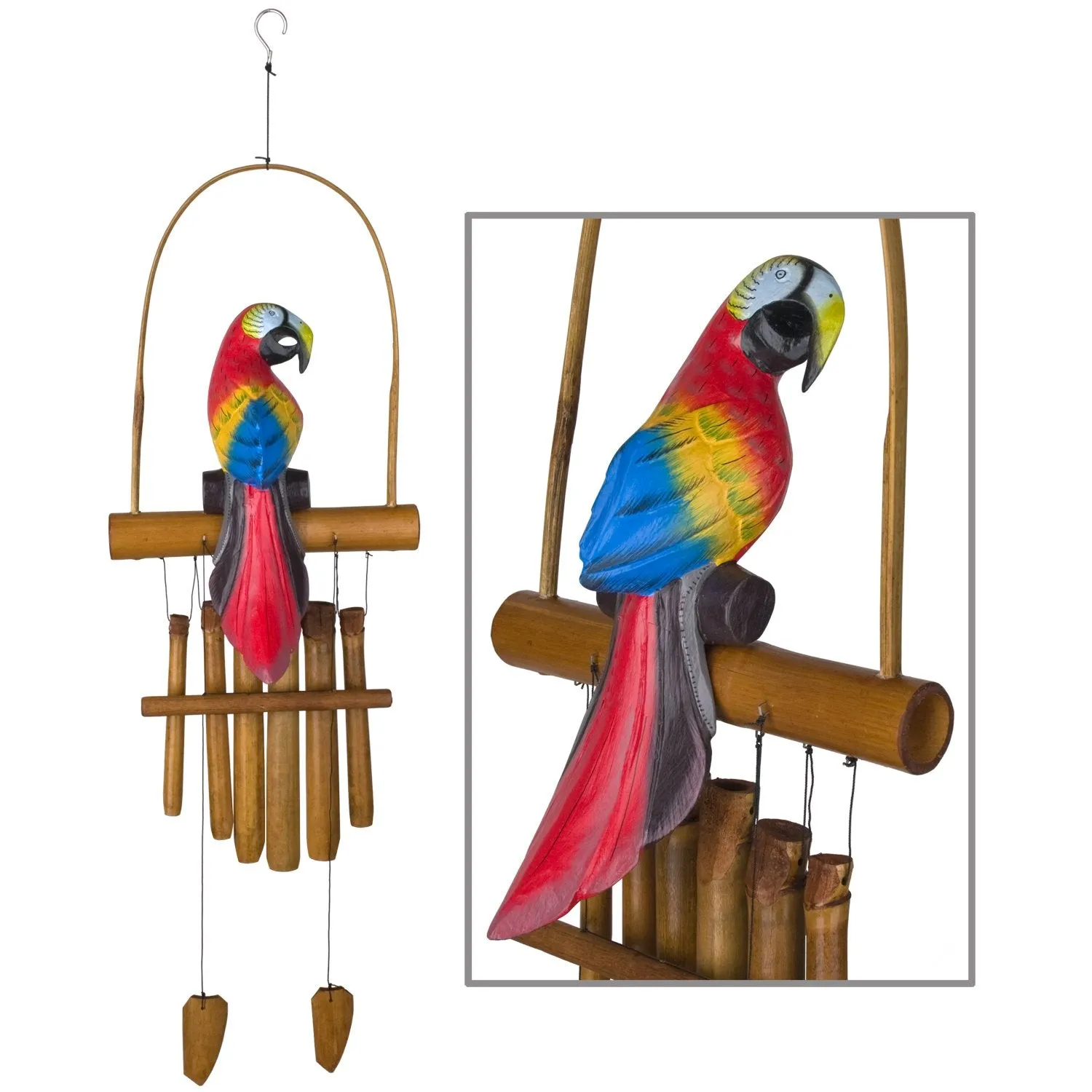 Animal Bamboo Chime - Parrot