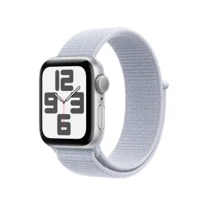 Apple Watch SE GPS 40mm Silver Aluminium Case with Blue Cloud Sport Loop - One Size