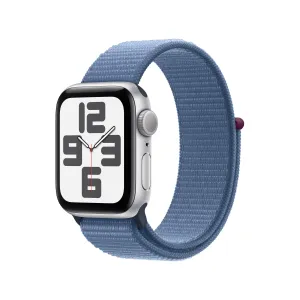 Apple Watch SE GPS 40mm Silver Aluminium Case with Winter Blue Sport Loop