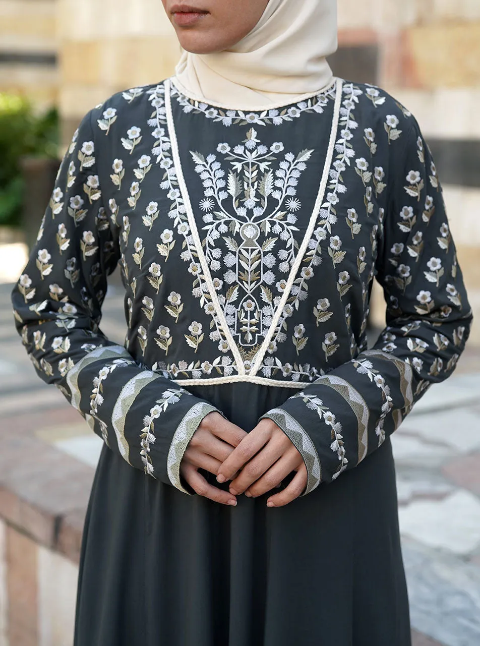 Asala Embroidered Abaya Gown