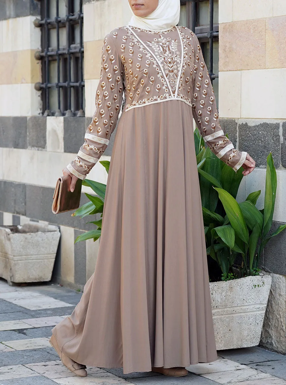 Asala Embroidered Abaya Gown