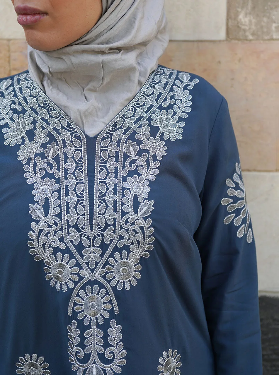 Asala Embroidered Abaya Gown