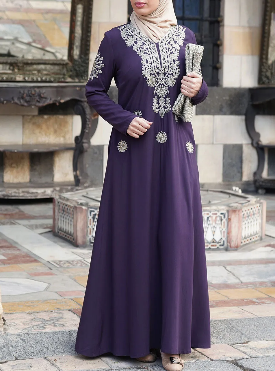 Asala Embroidered Abaya Gown