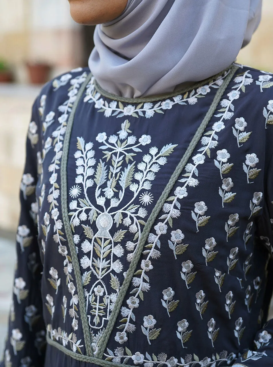 Asala Embroidered Abaya Gown