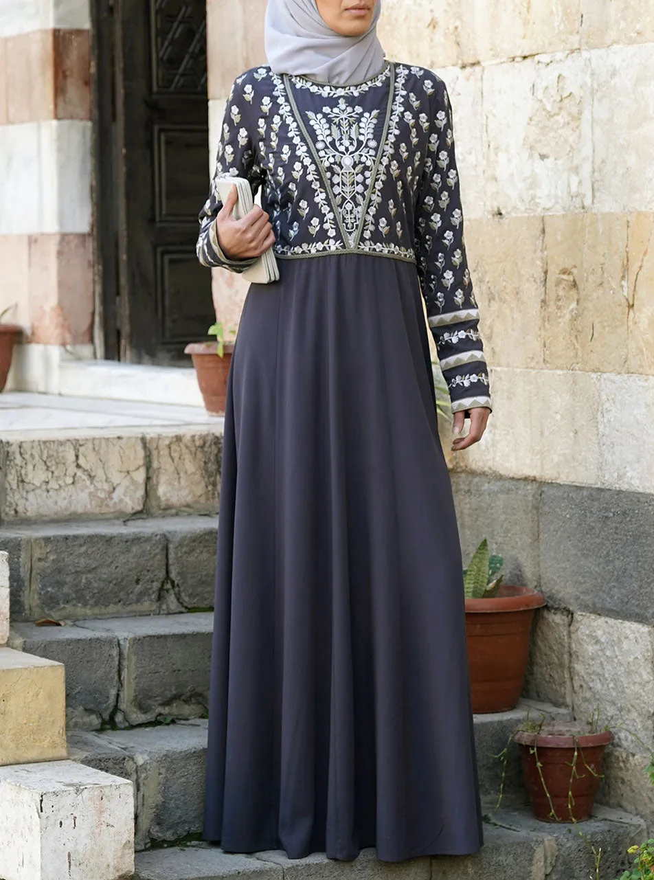 Asala Embroidered Abaya Gown