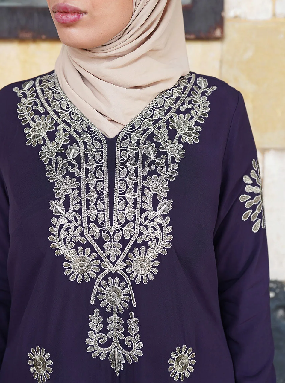 Asala Embroidered Abaya Gown