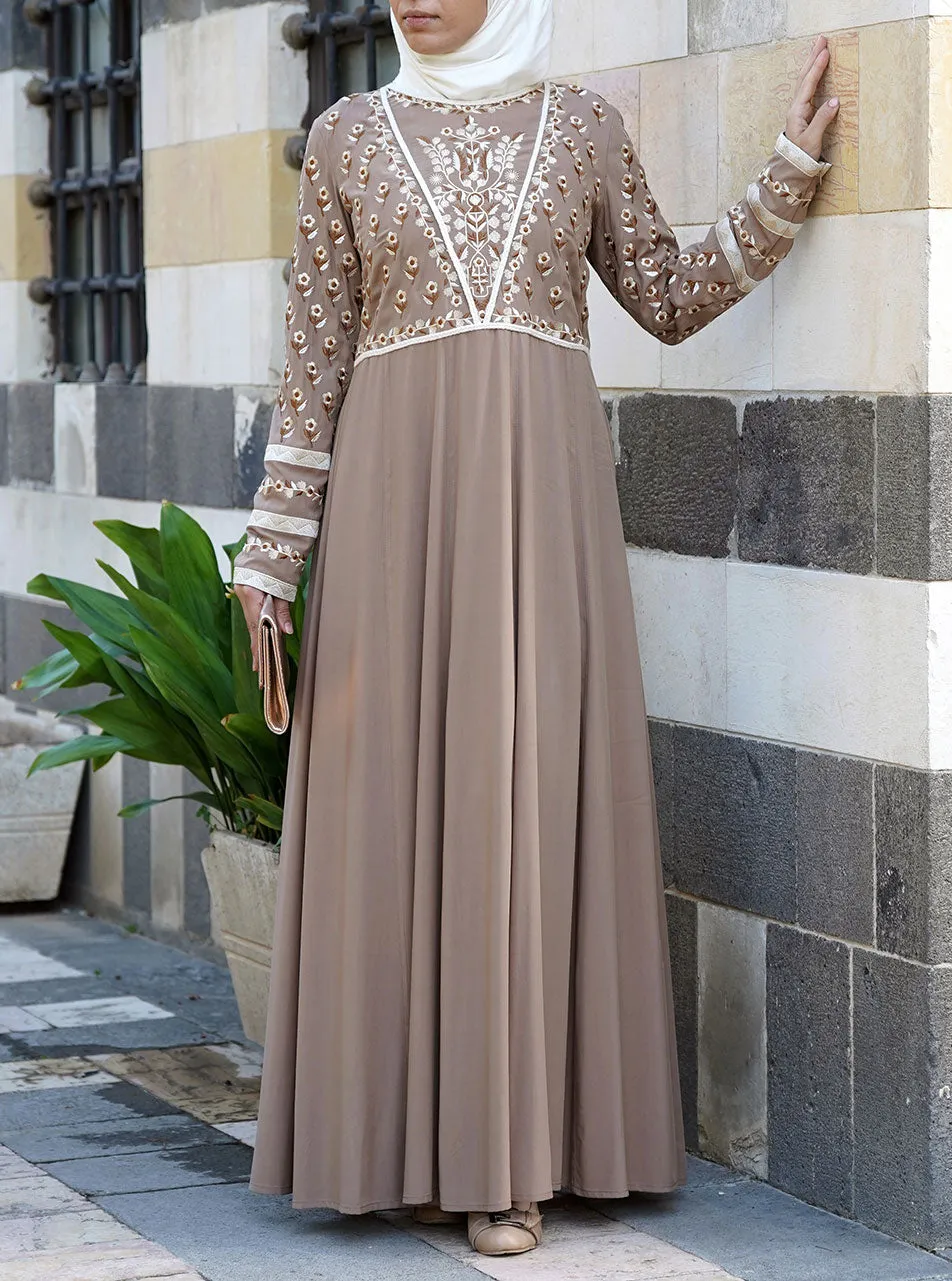 Asala Embroidered Abaya Gown