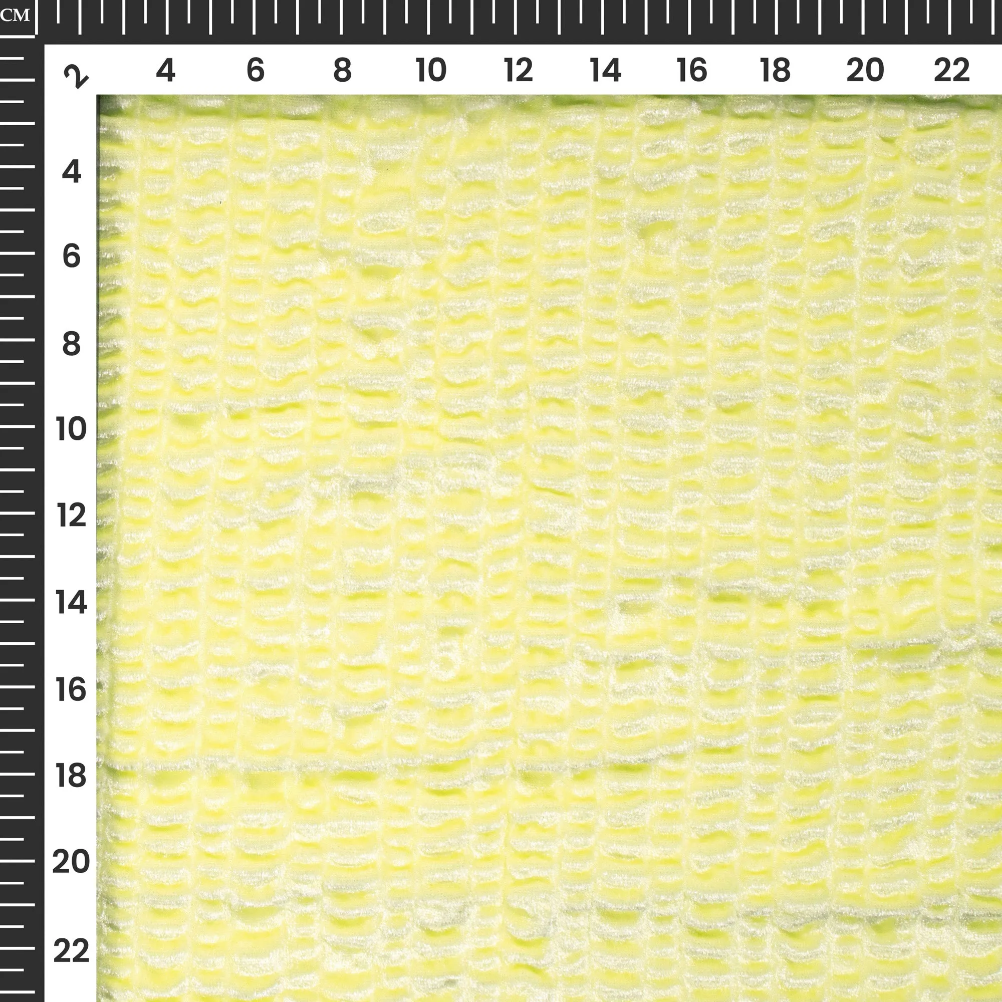 Attractive Yellow Bubble Imported Stretched Velvet Fabric