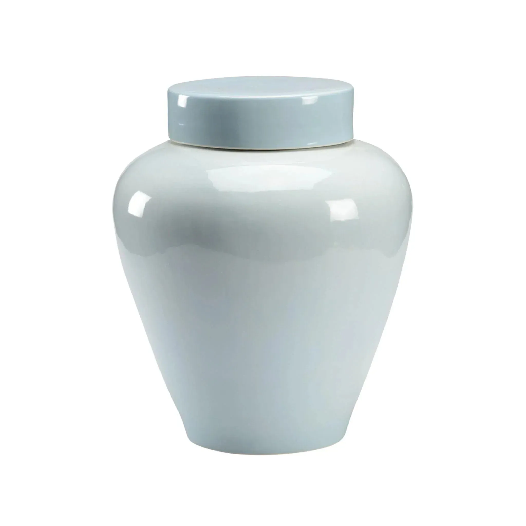 Baby Blue Glazed Porcelain Jar With Lid