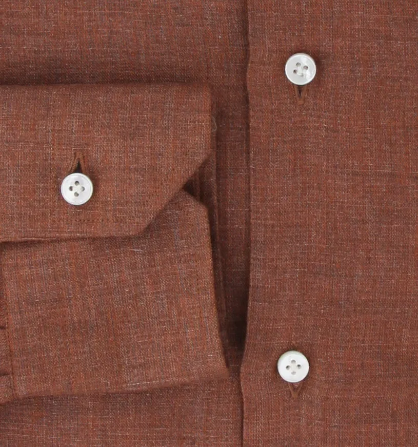 Barba Napoli Brown Shirt - Slim