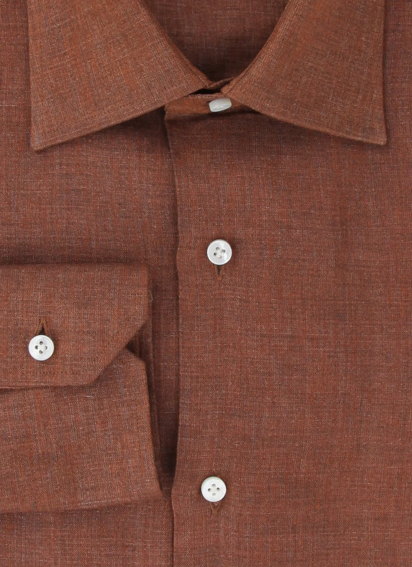 Barba Napoli Brown Shirt - Slim