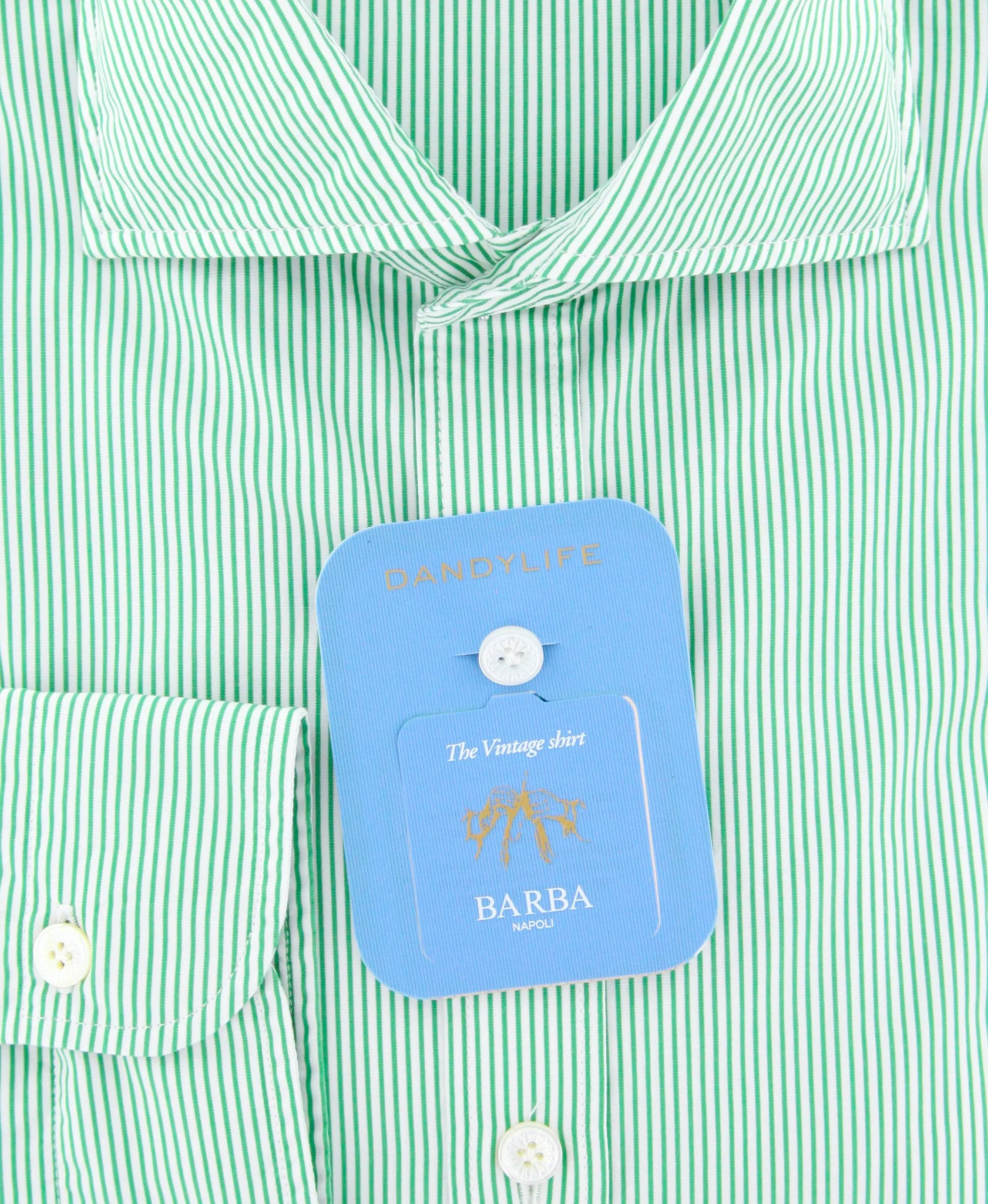 Barba Napoli Green Shirt - Extra Slim