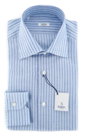 Barba Napoli Light Blue Shirt - Slim