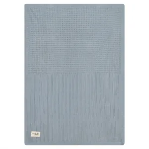 Bebe Bella Blue Pointelle Knit Blanket