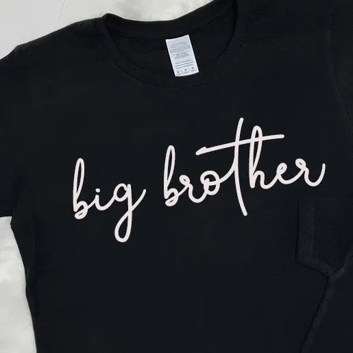 Big Brother & Little Brother Black Script T-Shirts (MRK X)