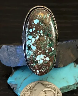 Bisbee Turquoise Oval Blanket Ring 8