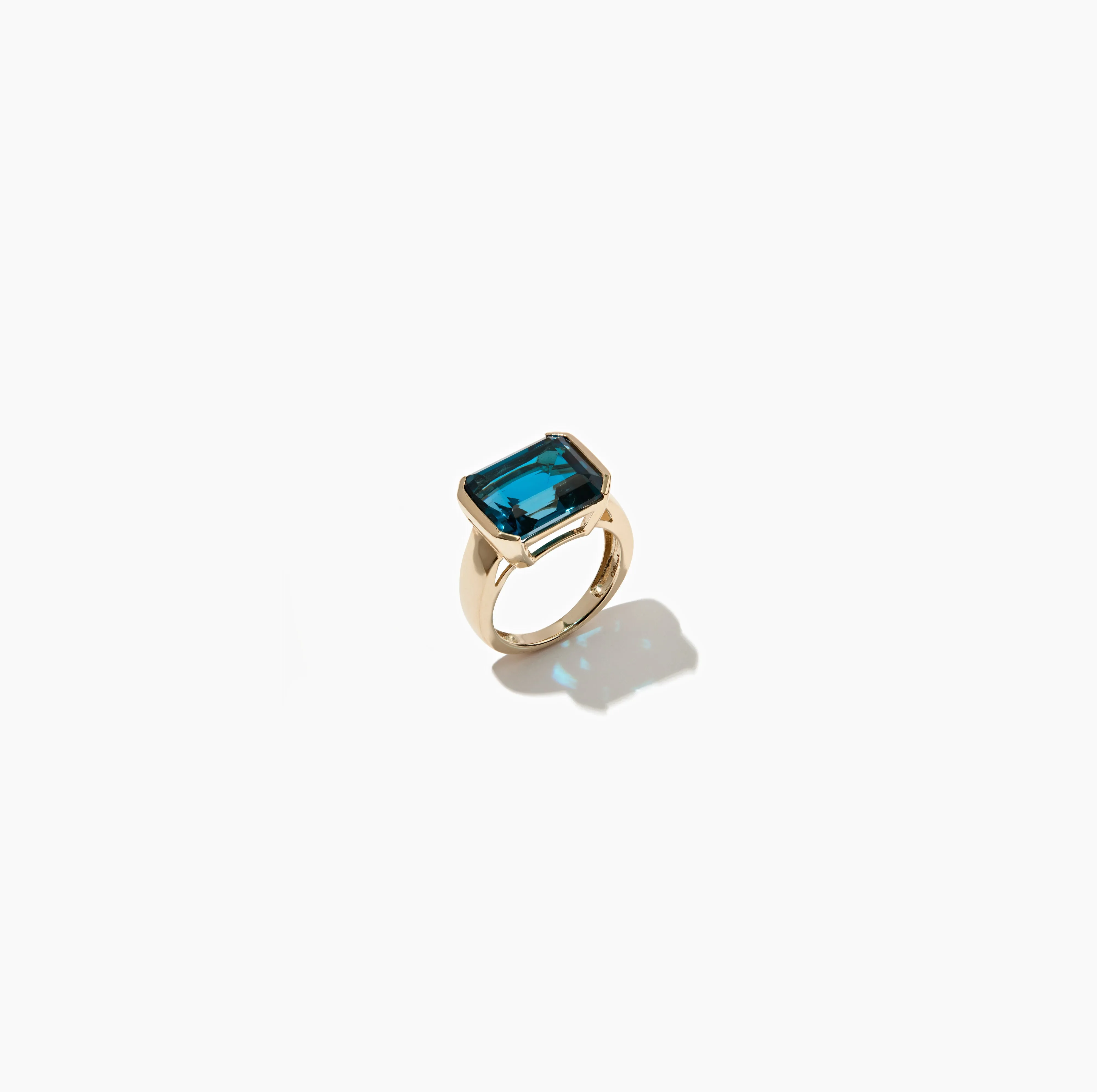 Blue Topaz Domino Ring (Made To Order)