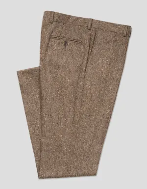 BROWN DONEGAL TROUSERS - CLASSIC FIT