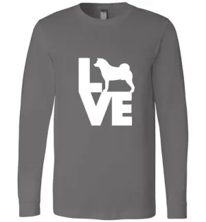 Canvas Long Sleeve Love Akita