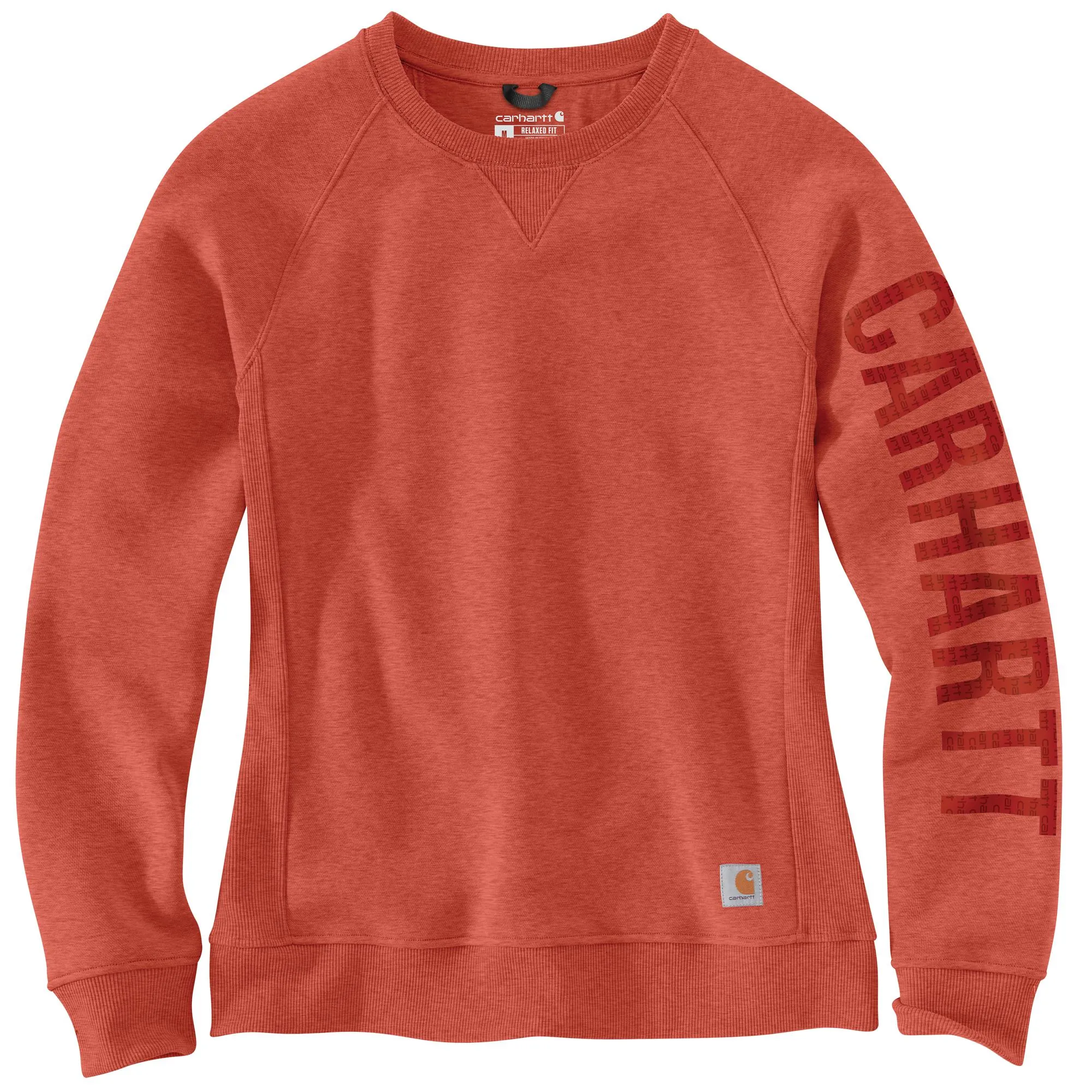 Carhartt Women's Crewneck Graphic Sweatshirt_Earthen Clay Heather