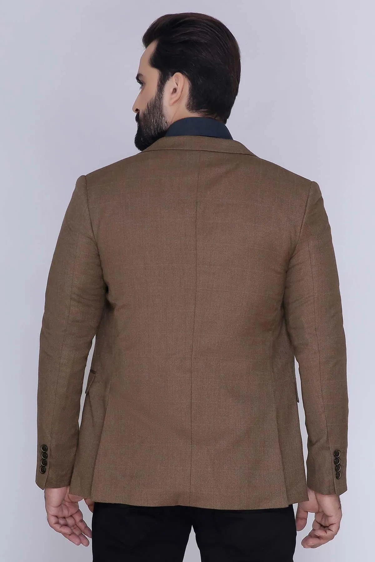 CASUAL COAT 2 BUTTON SLIM FIT BROWN