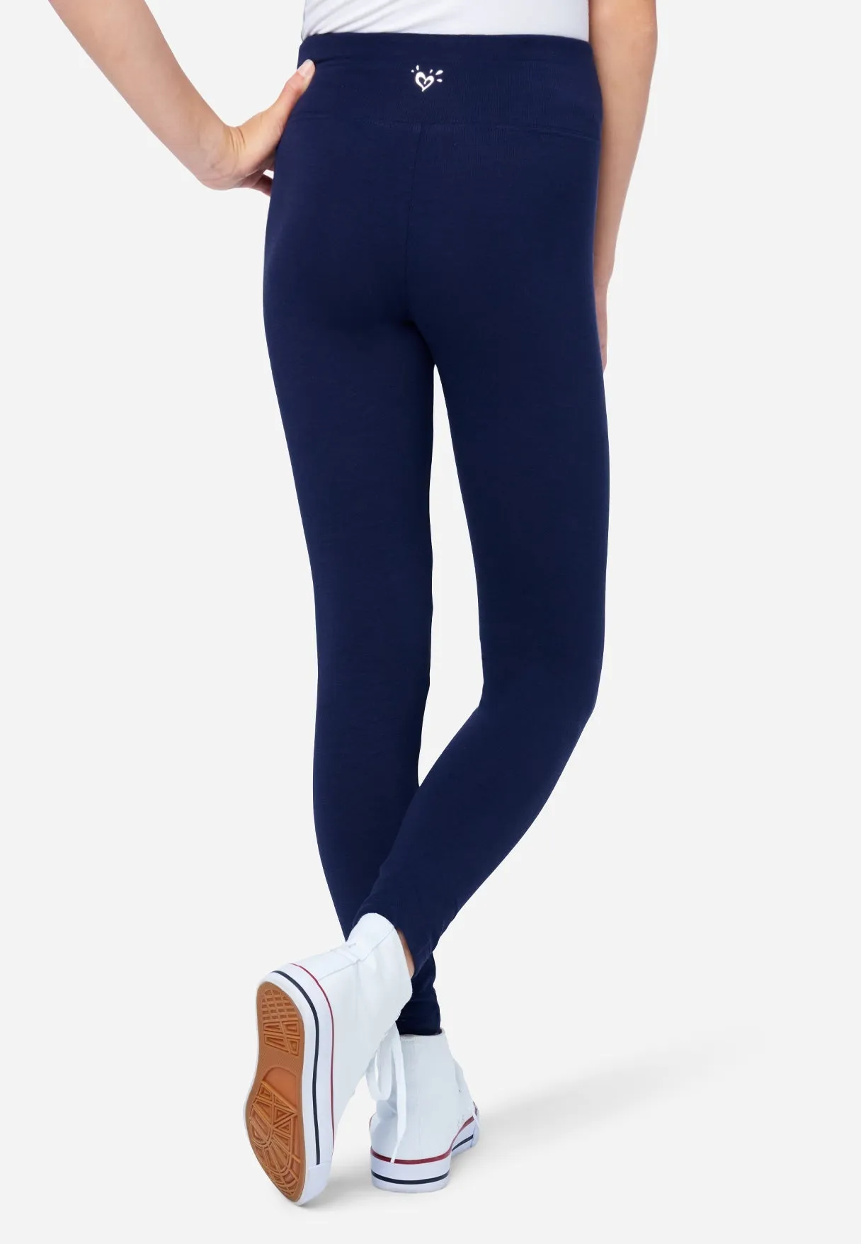 Casual High-Rise Full-Length Leggings