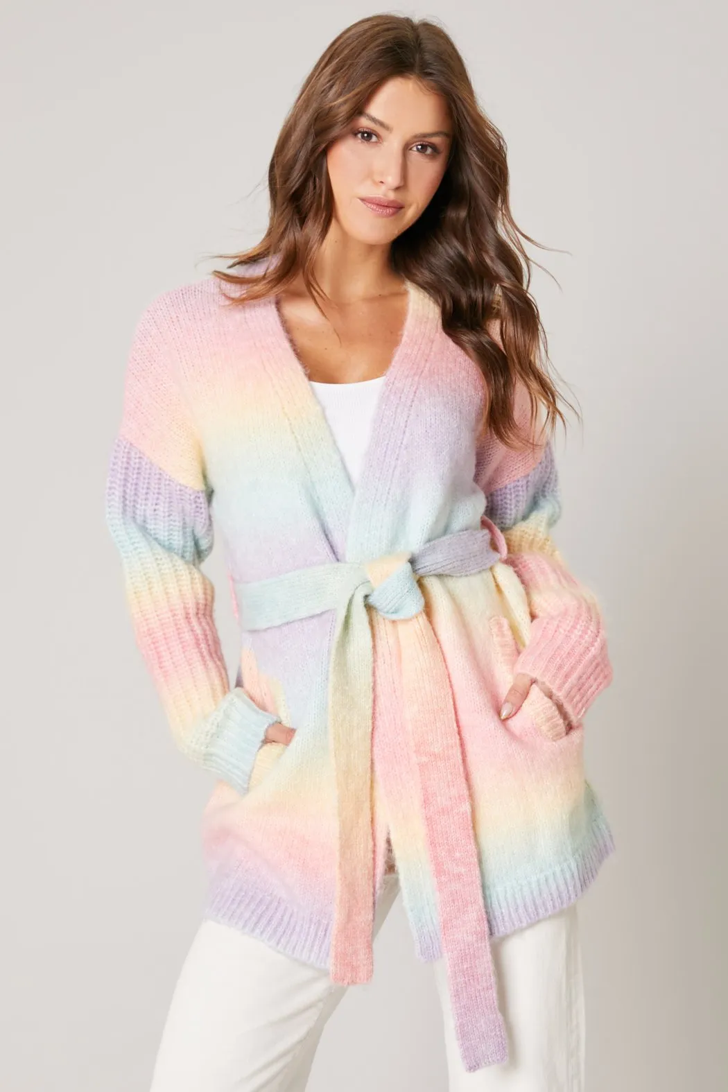 Cielo Rainbow Knit Robe Cardigan