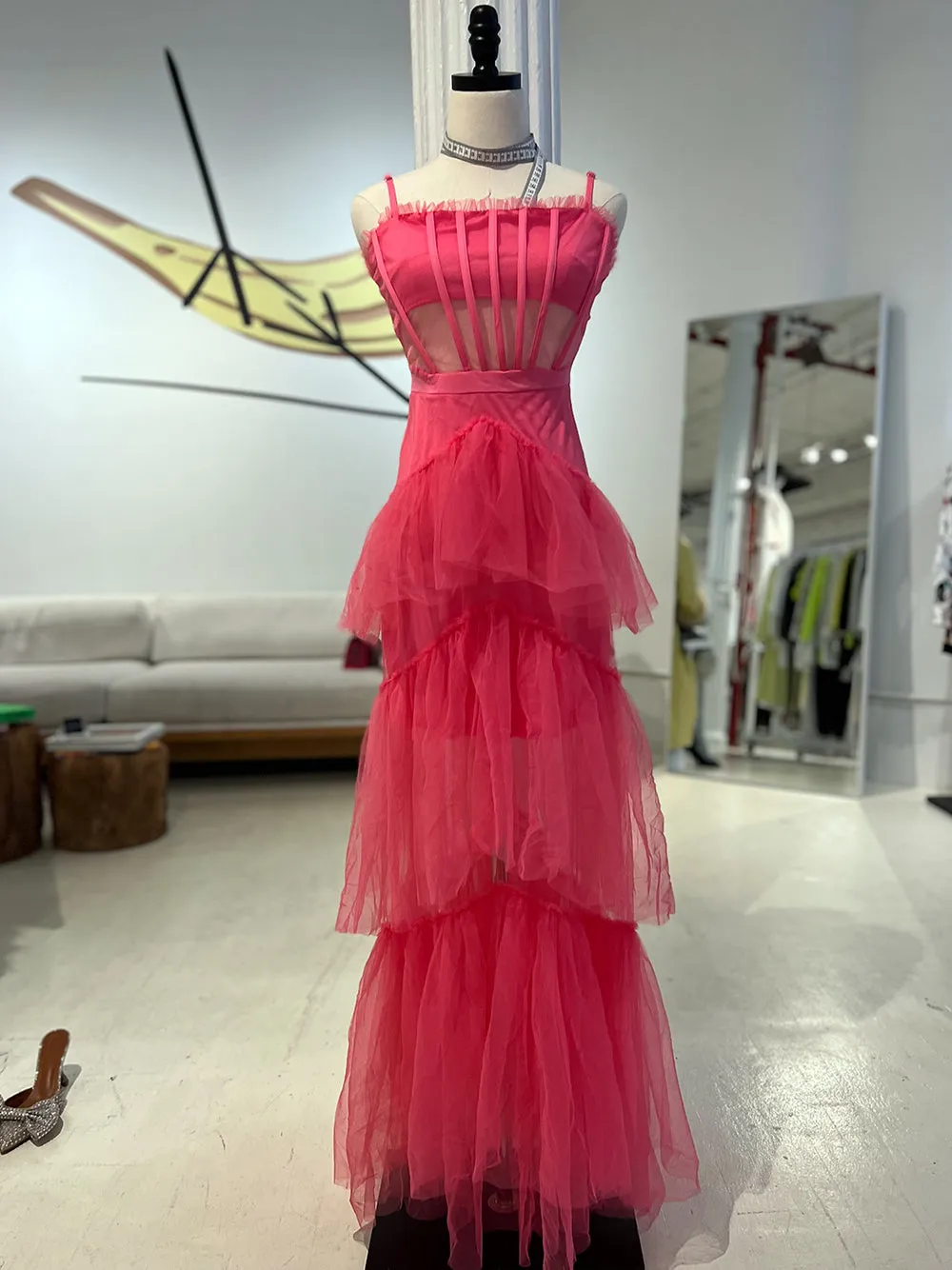 DIDA Tulle Dress in Fuchsia