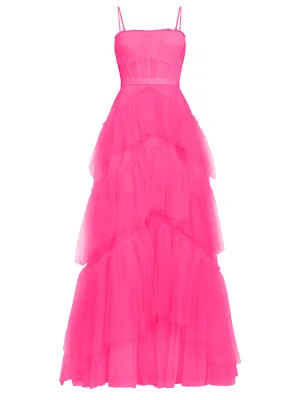 DIDA Tulle Dress in Fuchsia