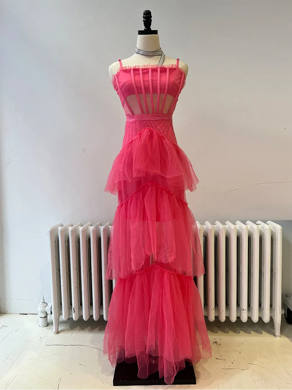 DIDA Tulle Dress in Fuchsia