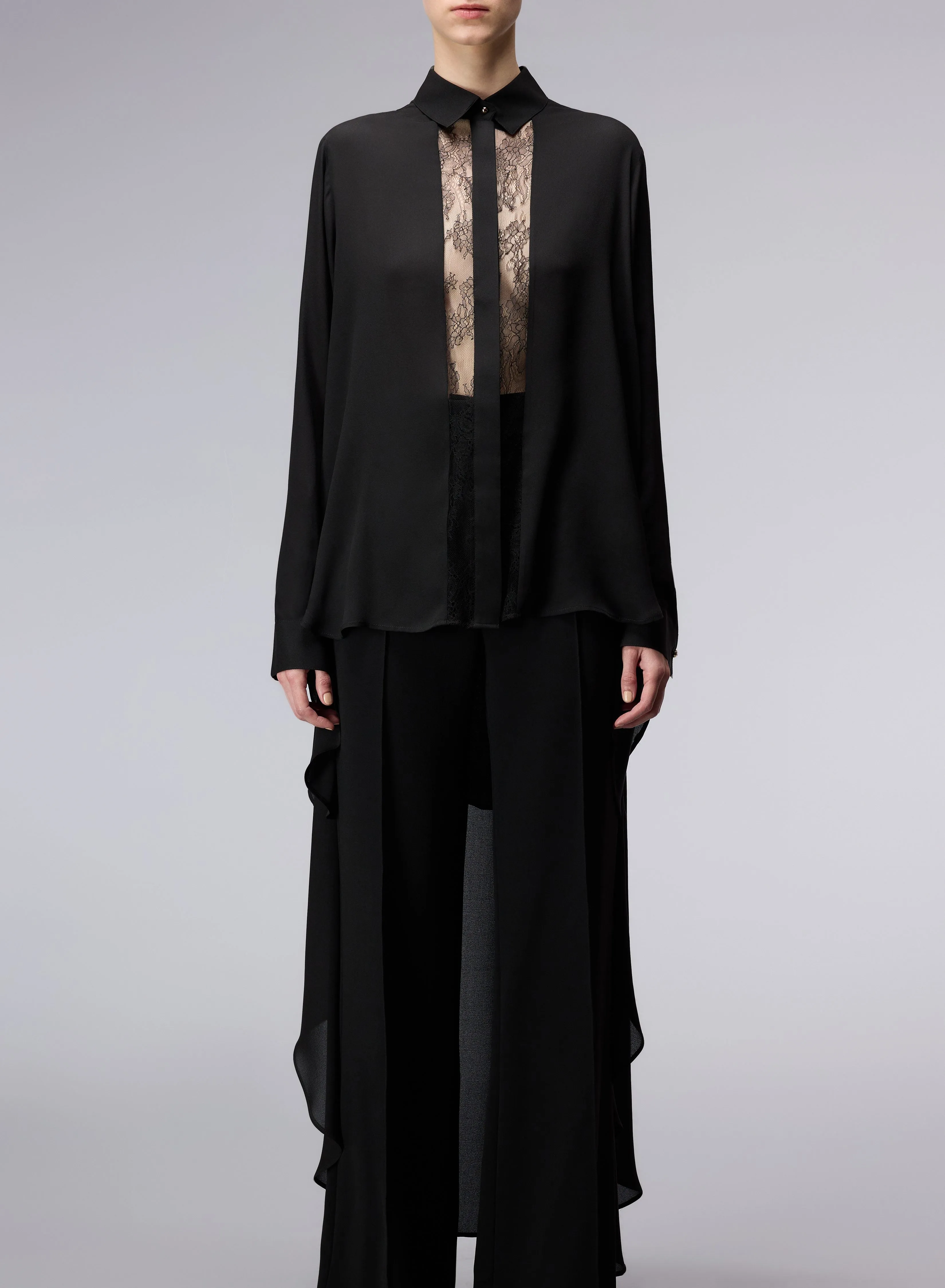 ELIE SAAB Long Silk Shirt