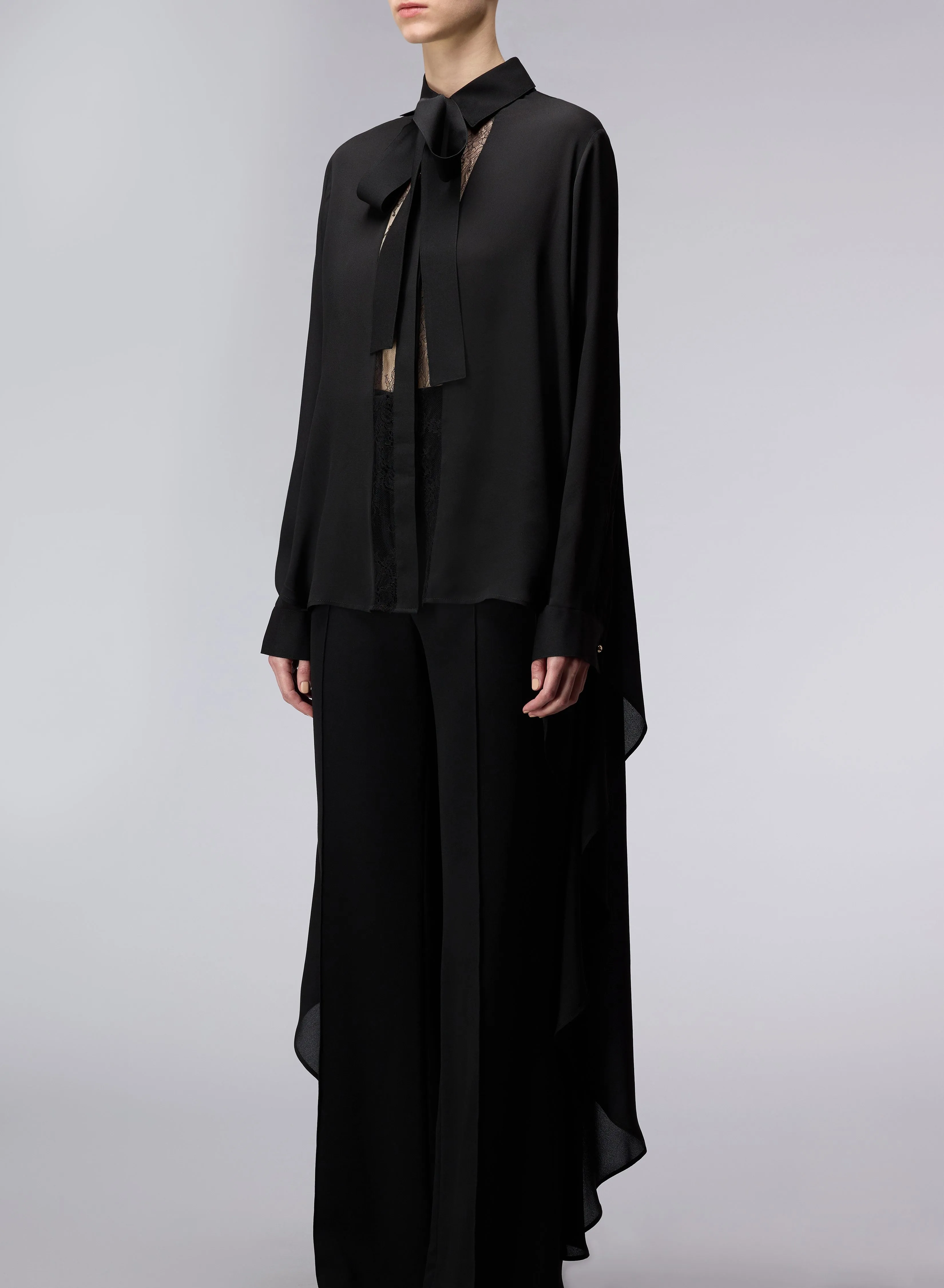 ELIE SAAB Long Silk Shirt