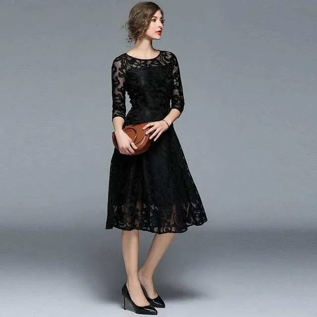 England Style Women Luxury Slim Casual Dress