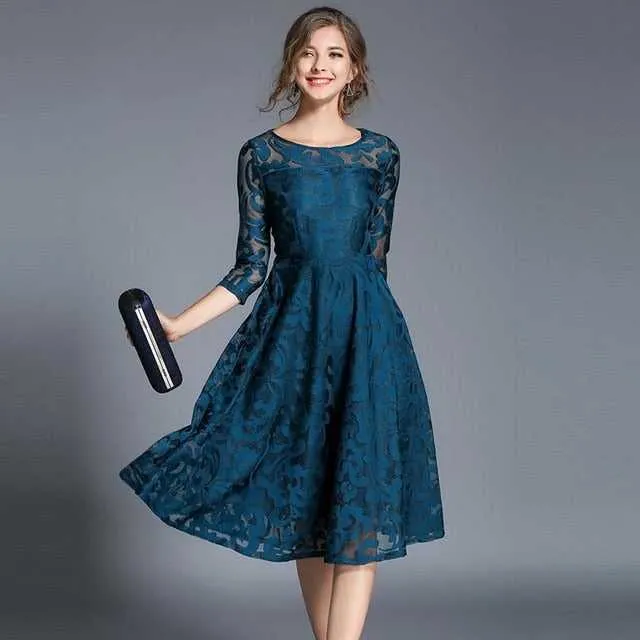 England Style Women Luxury Slim Casual Dress