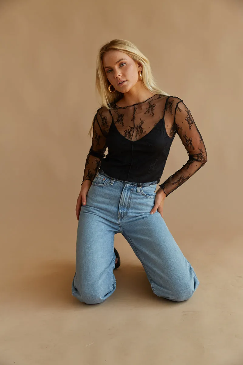 Erica Mesh Long Sleeve Top