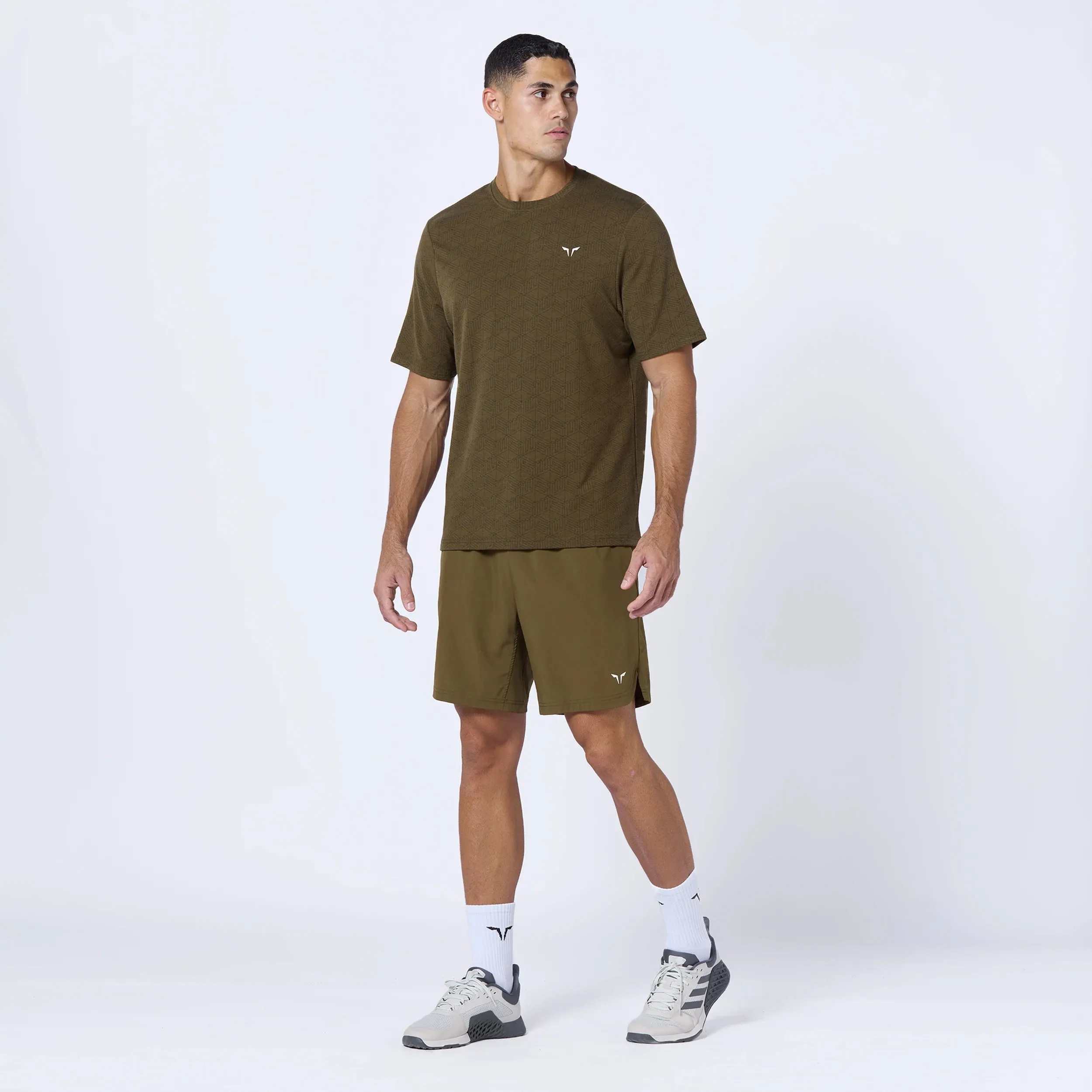 Essential Active Tee - Dark Olive Print