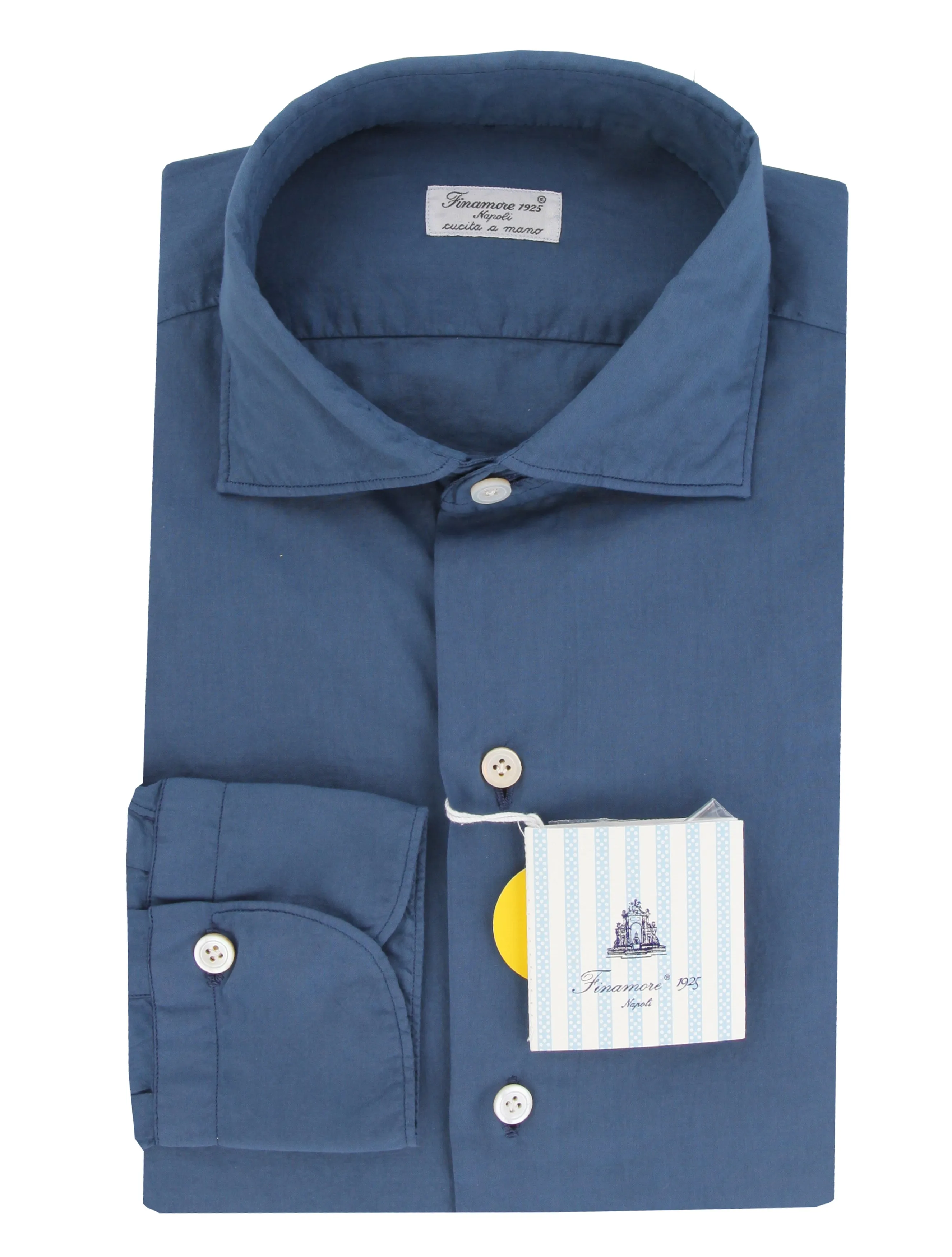 Finamore Napoli Blue Shirt - Slim