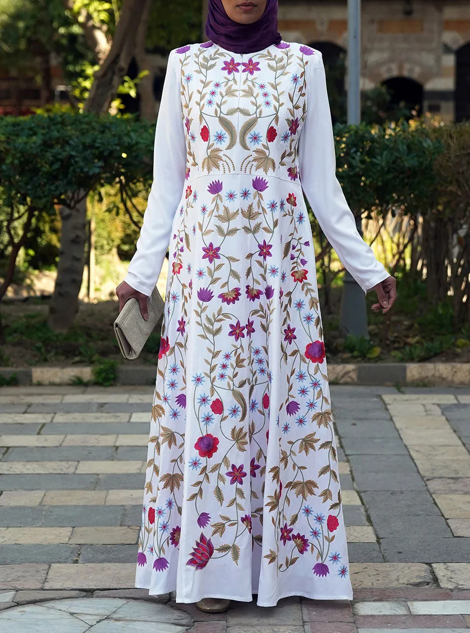 Full Embroidered Abaya Gown