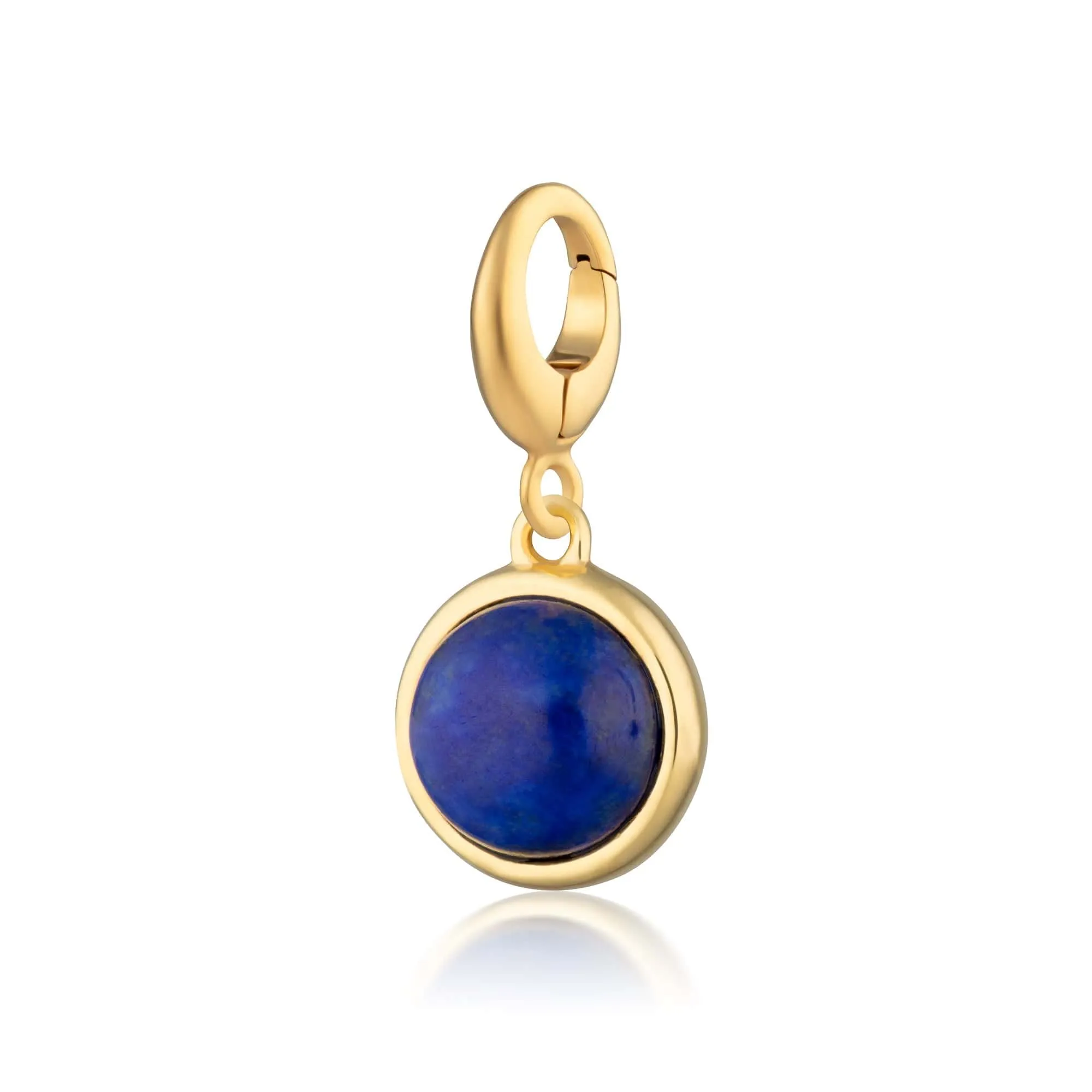 Gold Plated Blue Lapis Healing Stone Charm (Wisdom)