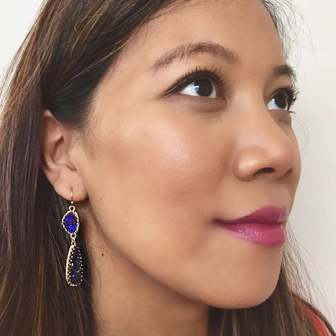 Harlow Blue Druzy Earrings